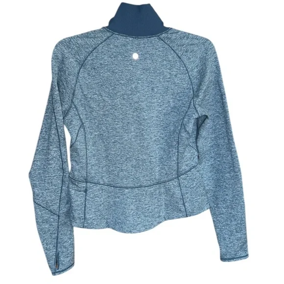 NWOT Lululemon Always Alert 1/2 Zip
Heathered Petrol Blue size 8 - Picture 7 of 9